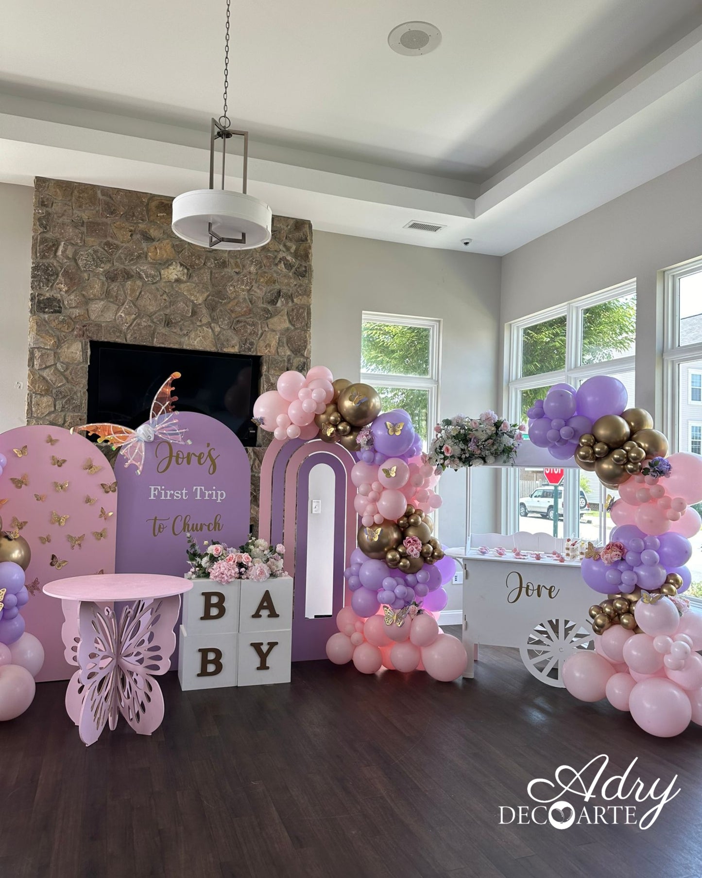 Baby Shower Butterfly (Pink and Lila)