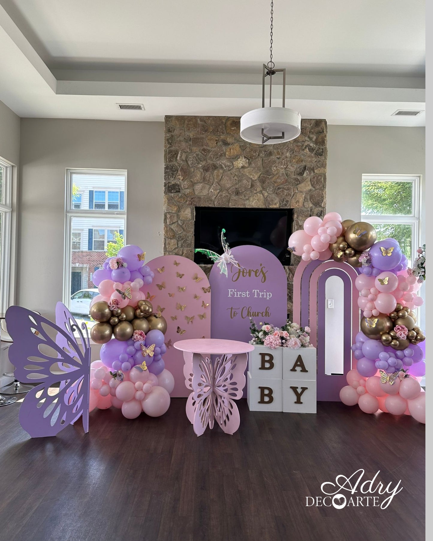 Baby Shower Butterfly (Pink and Lila)