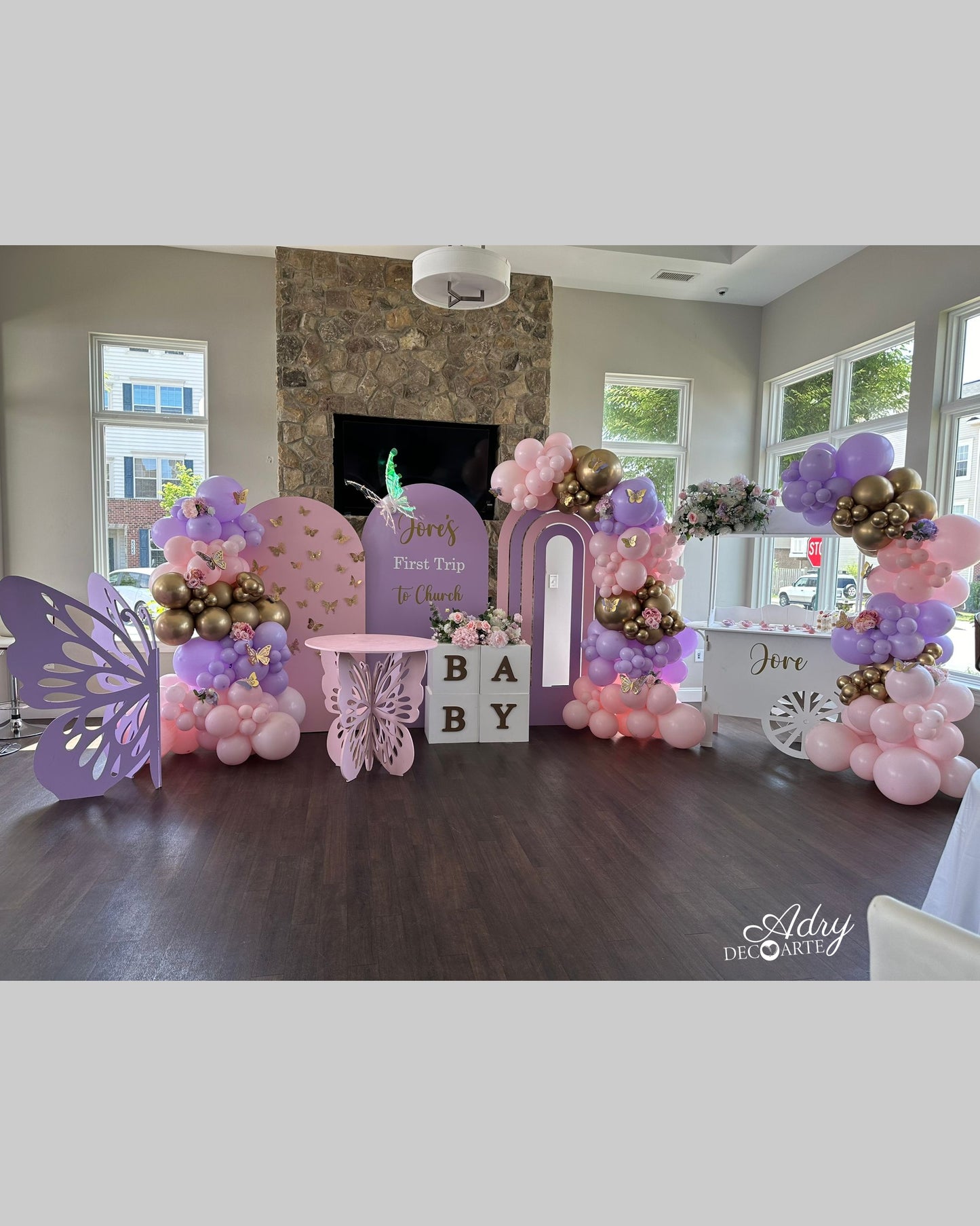 Baby Shower Butterfly (Pink and Lila)