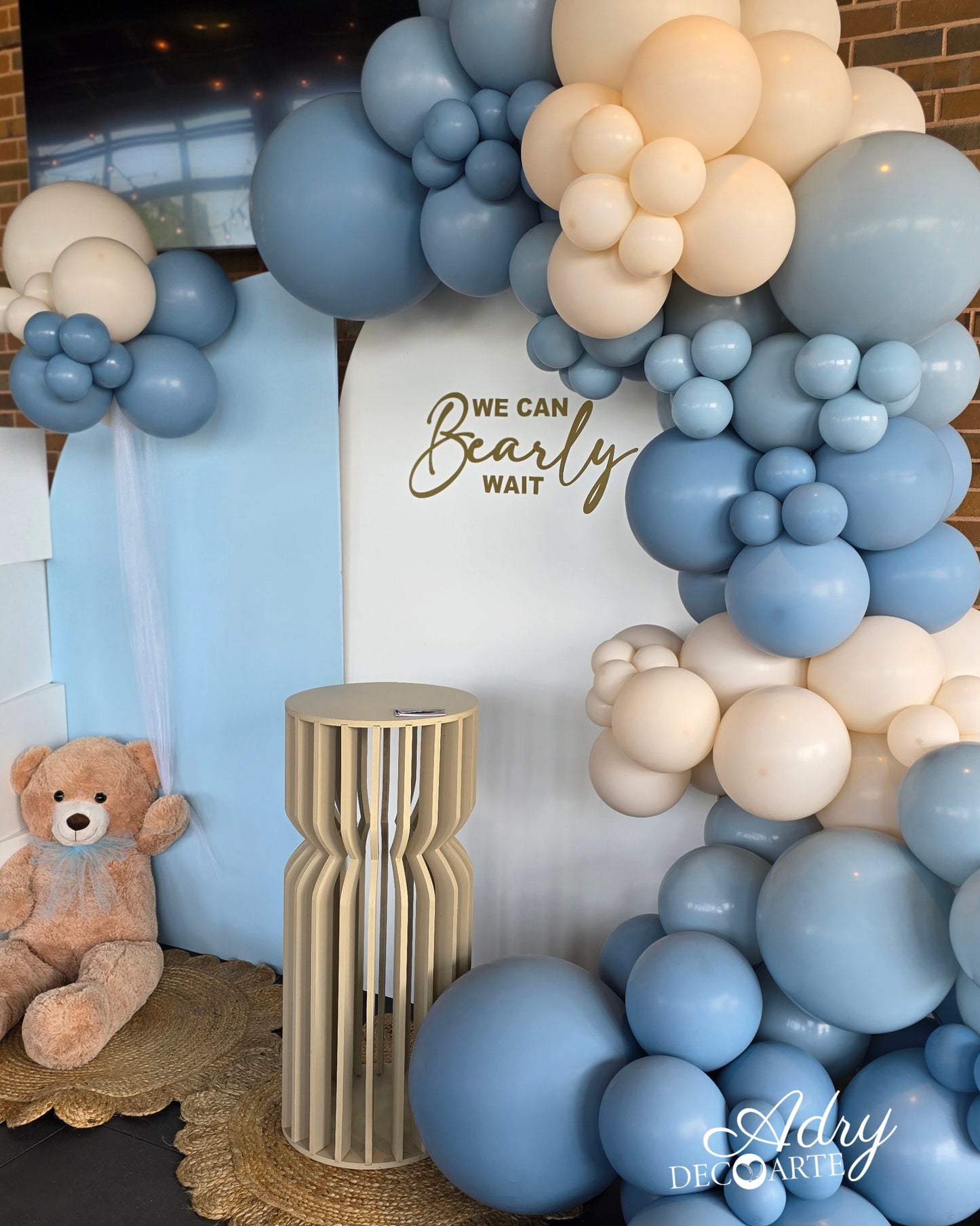 Baby Shower Blue and teddy bear