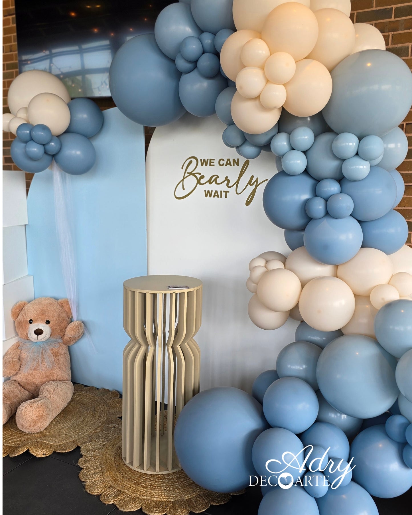 Baby Shower Blue and teddy bear